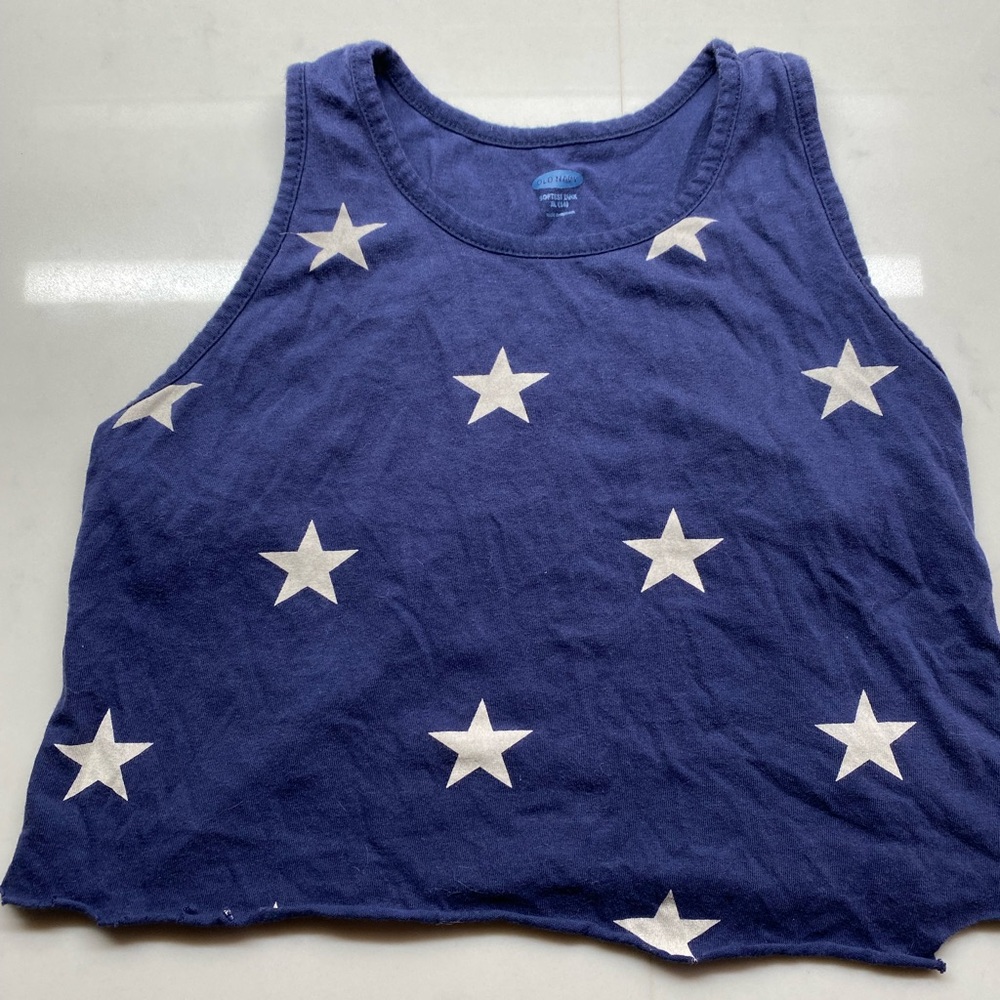 Old Navy Navy Blue Tank Top with White Stars